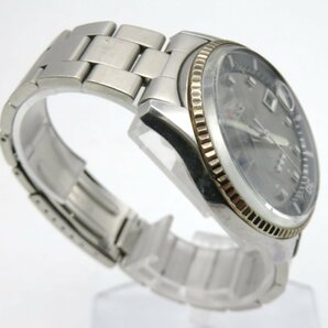1円◆稼働◆ オリエント シルバー 自動巻き メンズ 腕時計 M43306の画像3