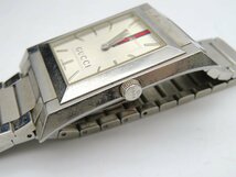 1円◆稼働◆ グッチ 111M ホワイトシルバー クオーツ レディース 腕時計 M41101_画像2