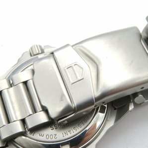 1円◆稼働◆ タグホイヤー WF1211-K0 プロフェッショナル200M グレー クオーツ ユニセックス 腕時計 O257の画像3