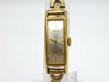1円◆稼働◆ レディセイコー K18 シルバー 手巻き レディース 腕時計 N11105_画像2