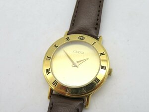 1 иен * работа * Gucci 3000.2.L Gold кварц женские наручные часы N13206