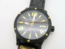 1円■ジャンク■ アンジェルクローバー EVG46 ブラック クオーツ メンズ 腕時計 M98005_画像1