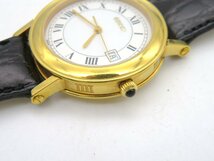 1円◆稼働◆ グッチ 7200M レザーベルト ホワイト クオーツ ユニセックス 腕時計 M943_画像2