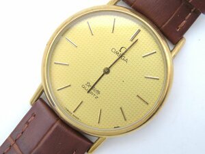 1円◆ジャンク◆ オメガ デビル ゴールド クオーツ ユニセックス 腕時計 K76708