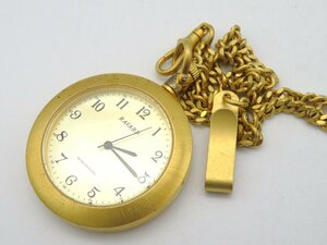 1 иен * работа * Layered Gold кварц мужской карманные часы K70403