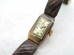 1 иен # Junk # прочее 14K серебряный механический завод женские наручные часы N22103