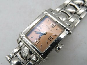 1円◆稼働◆ フィリップシャリオール N。14690 ピンク クオーツ レディース 腕時計 N21205