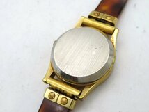 1円◆稼働◆ オメガ デビル ゴールド クオーツ レディース 腕時計 N16504_画像4