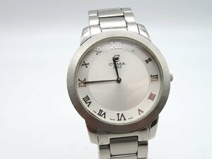 1 иен * работа * Cima 30M серебряный кварц мужские наручные часы N57705