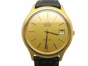 1 jpy # Junk # Omega te vi ru Gold quarts unisex wristwatch N24006