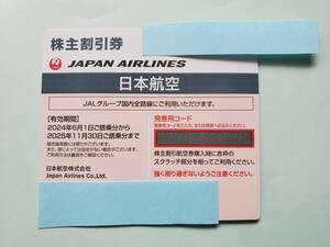 * Japan Air Lines JAL stockholder complimentary ticket 1 sheets / term of validity 2024/6/1-2025/11/30/ free shipping 