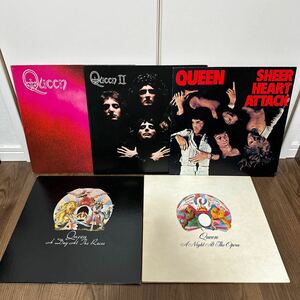 希少LP5枚セット!! QUEEN クイーン オペラ座の夜 II シアーハートアタック 華麗なるレース 戦慄の王女 レコード クイーンの啓示