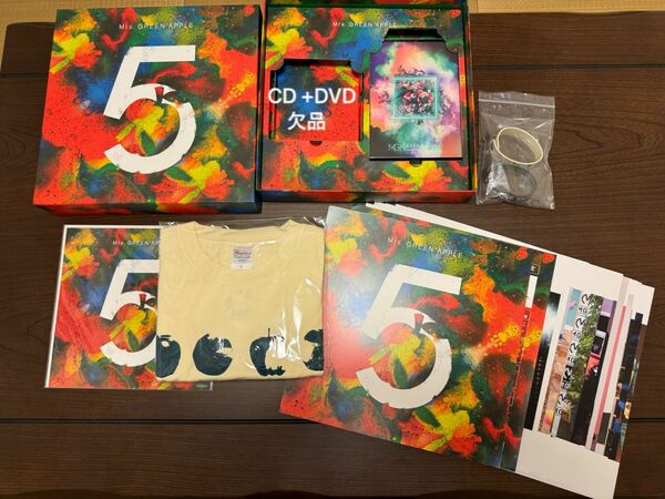 【未開封品】5 COMPLETE BOX /Mrs. GREEN APPLE ※復刻Tシャツ&blu-ray有、CD +DVD欠品
