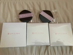 UNIKARA エアレスファンデーション、レフィル2個、ケース、パフのセット（ナチュラルオークル）