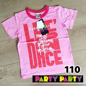 即日発送★PARTYPARTY パーティパーティ 夏服 Tシャツ 女の子 ピンク　110　半袖 シャツ トップス 新品未使用