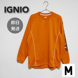 IGNIOイグニオ M 長袖 ロンT メンズトレーニングウェア シャツ ジャージ サッカー スポーツ　春夏　古着