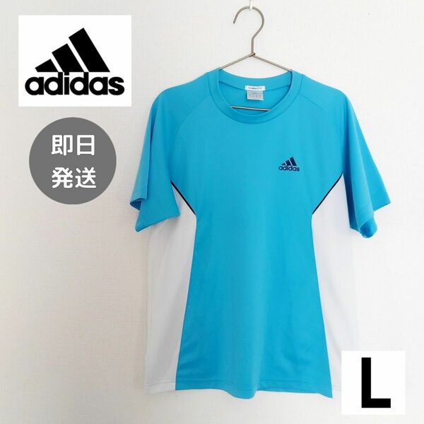 即日発送★アディダス adidas メンズ L 半袖 Tシャツ サッカーウェア スポーツウエア トップス　夏