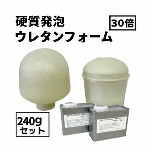 お試しサイズ！【硬質発泡ウレタン】【240gセット】30倍発泡 2液【フレンズ ハイフォームHU30】型制作・断熱・吸音DIY工作などに