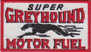 【ワッペン屋】DM便送料無料！即買！　グレイハウンド・バス　 Super　 GREY HOUND MOTOR FUEL