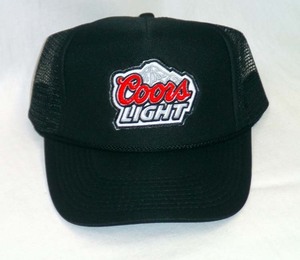 【帽子屋】即決！アメカジメッシュキャップ★COORS Light ★クアーズ・ライト　ブラック　黒　MESHCAP　ノベルティ・CAP