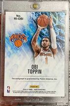 ★大活躍 【RC】Obi Toppin 2020-21 PANINI オビ・トッピン NBA auto card ルーキー 直書 サイン カード ダンクコンテスト優勝 Pacers_画像2