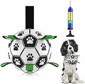 Caseeto 犬用おもちゃ 犬のおもちゃ ボール 犬 サッカーボール 噛みやすい 弾力性 伸縮性 ロープおもちゃ 知育玩具 訓練