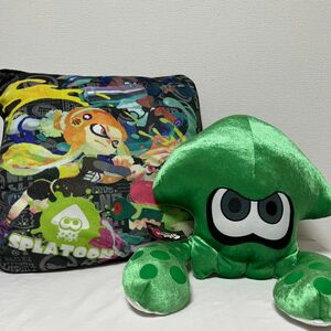 スプラトゥーン　クッション ＆ イカぬいぐるみ　２点セット