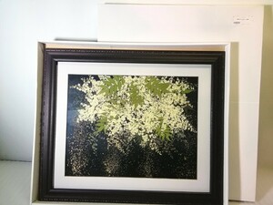 ふしぎな花倶楽部 　押し花絵額　 『ちんしばい』　額装/額縁　(49 ワインローズ額)　押し花　アートフラワー　 共箱入り　⑮