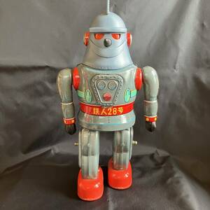  Vintage жестяная пластина робот .. игрушка электрический ходьба Tetsujin 28 номер No2 рабочий товар подлинная вещь ценный 