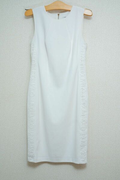 CK カルバンクライン　袖なしワンピース白　4号　美品