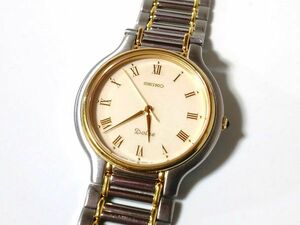 【Rs3】SEIKO/セイコー◇DOLCE/ドルチェ/7741-6050/SACH024◇1989年製♂薄型3針クオーツ/コンビ/美品