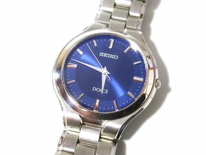 [Ya2*]SEIKO/ Seiko *DOLCE/ Dolce /8J41-0A10/SACM109*2001 year made * year difference quarts /M blue / beautiful goods 