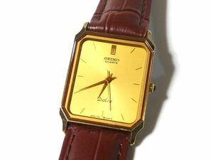 【Yi7☆】SEIKO/セイコー◇DOLCE/ドルチェ/7731-5210/SAAP754◇1987年製♂3針クオーツ/新品ベルト/美品