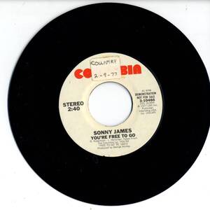 Sonny James 「You're Free To Go」 COLUMBIA盤プロモ用EPレコード