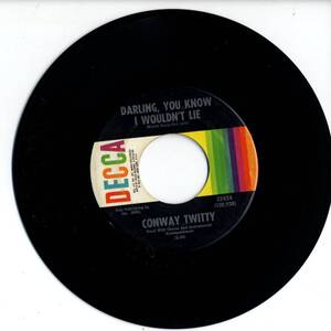 Conway Twitty 「Darling You Know I Wouldn't Lie/ Table In The Corner」 米国DECCA盤EPレコード