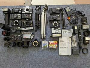  Junk together large amount various film camera lens #J0529-9