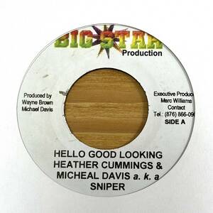 「Hello Good Looking」Heather Cummings & Michael Davis 極上ミディアム My Boy Lollipop Riddim 希少7インチ【美中古】