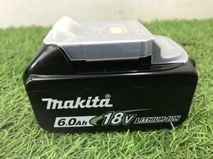 【未使用品】★makita(マキタ) 18V6.0Ahリチウムイオンバッテリー残量表示付 BL1860B (A-60464)　IT5KY2P4P3HC