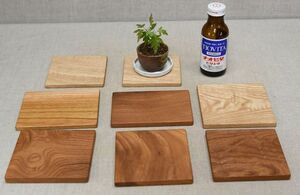 欅ミニ敷板。ミニ盆栽台、新品　８点