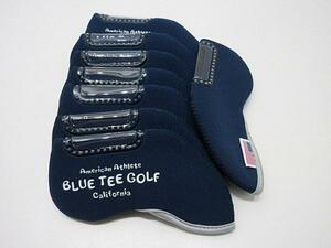 新品 BLUE TEE GOLF ブルーティーゴルフ ストレッチアイアンカバー 8個入 ネイビー ネコポス便