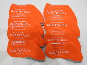 新品 BLUE TEE GOLF ブルーティーゴルフ ストレッチアイアンカバー 8個入 オレンジ ネコポス便