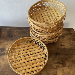  bamboo skill 6 set bamboo basket bamboo sieve retro bamboo craft bamboo .. old tool old ..