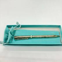 1円〜 4F TIFFANY&Co ティファニー ツイスト式 ボールペン Tクリップ シルバー925 刻印 総重量22.55g 筆記具 ブランド ケース付き Tiffany _画像2