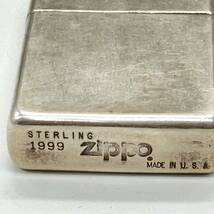 1円〜 4T ZIPPO STERLING 1999 MADE IN USA ジッポー ジッポ スターリングシルバー オイルライター 喫煙具 Zippo SILVER 発火未確認_画像10