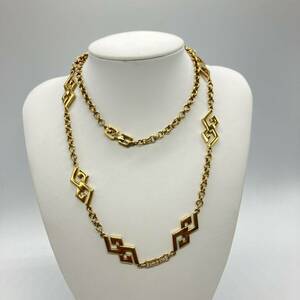 1円〜 4☆ GIVENCHY ネックレス ジバンシィ ゴールドカラー necklace ユニセックス ロゴ GIVENCHY刻印 ロングネックレス アクセサリー