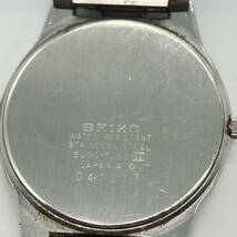 1円〜 4M SEIKO 腕時計 6030-7060 041277クオーツ QUARTZ腕時計 動作未確認 ステンレススティール ブランド セイコー 白文字盤（汚れあり）_画像9