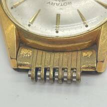 1円〜 4M ROTARY 腕時計 クオーツ 822015 スイス製 手巻き腕時計 動作未確認 ステンレススティールバック ブランド 21石 針外れあり_画像8