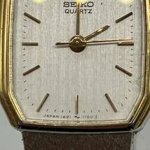 1円〜 4T SEIKO 腕時計 240043 1421-6640 クオーツ QUARTZ腕時計 動作未確認 セイコー スクエア ステンレススティールバック レディース_画像4