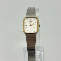 1円〜 4T SEIKO 腕時計 240043 1421-6640 クオーツ QUARTZ腕時計 動作未確認 セイコー スクエア ステンレススティールバック レディース_画像1