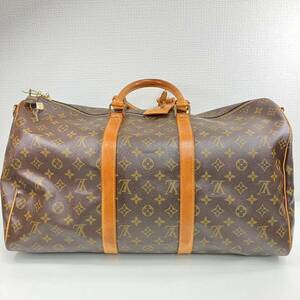 1円〜 5T LOUIS VUITTON ボストンバッグ キーポル 50 モノグラム ルイヴィトン トラベルバッグ 南京錠305付き 旅行カバン ブランド 